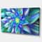 Designart - Huge Light Blue Fractal Flower - Floral Canvas Art Print